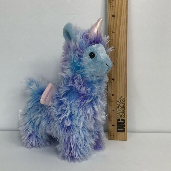 aurora world sparkle tales 8 inch llamacorn llama blue purple fluffy - Picture 2 of 6